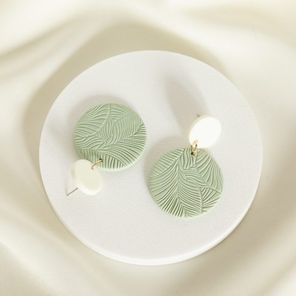 Sage Foliage Earrings - Picture 3 of 8